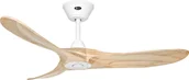Wentylatory sufitowe - Energooszczędny wentylator sufitowy z pilotem Eco Genuino biały matowy / naturalne drewno 122 cm - miniaturka - grafika 1