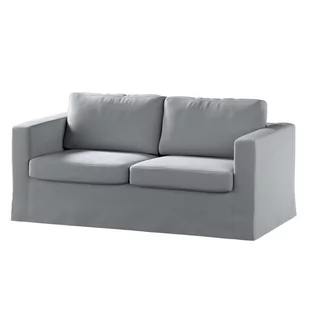 Dekoria pl pl Pokrowiec na sofę Karlstad 2-osobową nierozkładaną długi ciemno szary welwet 165 x 89 x 64 cm Ingrid 618-705-42 - Pokrowce na meble - miniaturka - grafika 1