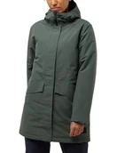 Płaszcze damskie - Jack Wolfskin Płaszcz damski Tempelhof W Coat, Slate Green, L - miniaturka - grafika 1
