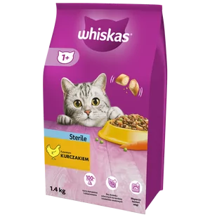 Whiskas Adult Sterile 1,4 kg - Sucha karma dla kotów - miniaturka - grafika 1