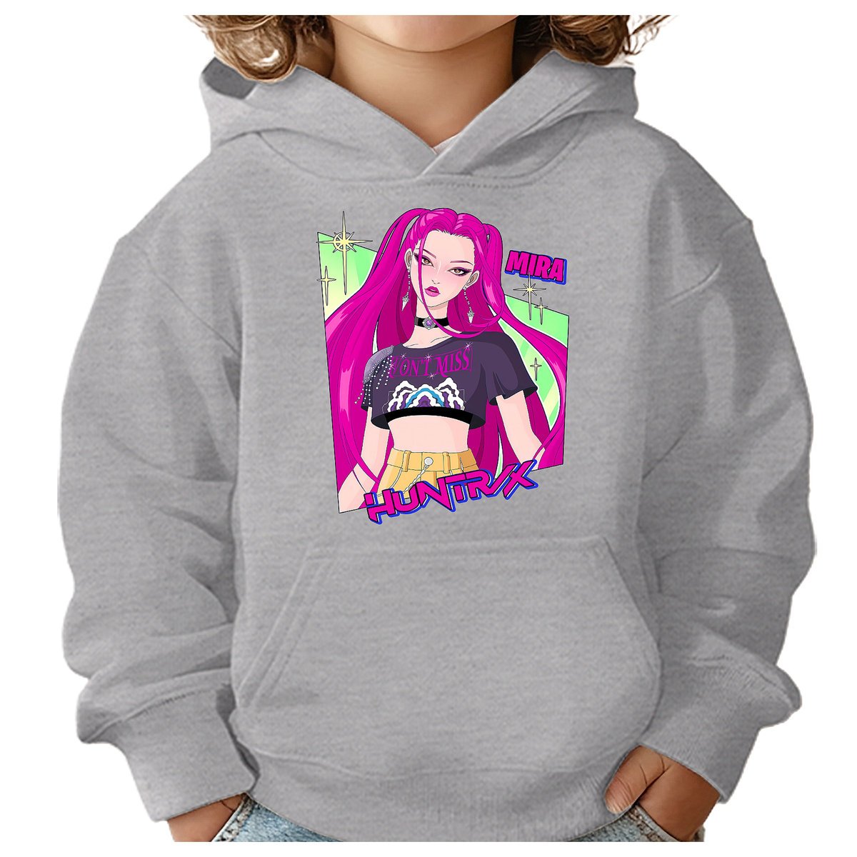 BLUZA DZIECIĘCA HUNTRIX MIRA KPOP 110-116 Z KAPTUREM BAWEŁNIANA JAKOŚĆ