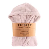 Szlafroki dla dzieci - Różowy szlafrok dziecięcy z mikropluszu w rozmiarze 122-128 Delux – Tiseco Home Studio - miniaturka - grafika 1