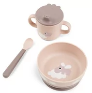 Zestawy naczyń dla dzieci - Pierwszy Zestaw Obiadowy Foodie Happy Clouds Powder Done By Deer - miniaturka - grafika 1