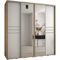 Szafy - Szafa przesuwna z lustrem wysoka Davos 11 230 głębokość 60 cm wysokość 235,2 cm - miniaturka - grafika 1