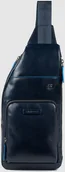 Plecaki - Piquadro Piquadro, Monospalla, Leather, Backpack, Blue, Mono Sling, For Men, 18 x 36 x 6 cm For Men - miniaturka - grafika 1