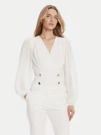 Bluzki damskie - Rinascimento Bluzka CFC0126180003 Biały Regular Fit - miniaturka - grafika 1