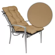 Poduszki ogrodowe - Poduszka Na Krzesło Ogrodowe Leżak 48X48X75 Beż - miniaturka - grafika 1