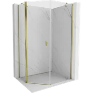 Kabiny prysznicowe - Mexen Mist kabina prysznicowa pięciokątna asymetryczna uchylna 90 x 100 cm, transparent, złota - 8A8-090-100-50-00 - miniaturka - grafika 1