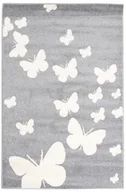Dom i wnętrze OUTLET - Dywan dla dzieci Weltom Motylki szary 24H - miniaturka - grafika 1