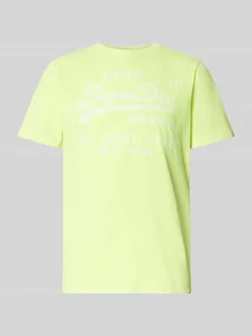 T-shirt z nadrukiem z logo model ‘Neon’ - Koszulki męskie - miniaturka - grafika 1
