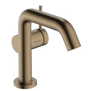 HANSGROHE 73320140 Tecturis S Jednouchwytowa bateria umywalkowa 110 Fine, CoolStart z kompletem odpływowym Push-Open Brąz Szczotkowany - Baterie umywalkowe - miniaturka - grafika 1