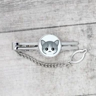 Spinki do mankietów i krawatów - Kot egejski Spinka do krawata Męska biżuteria - miniaturka - grafika 1