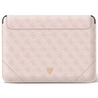 Torby na laptopy - Guess Sleeve GUCS14P4TP 13/14" rożowy /pink 4G Uptown Triangle logo GUE001835-0 - miniaturka - grafika 1