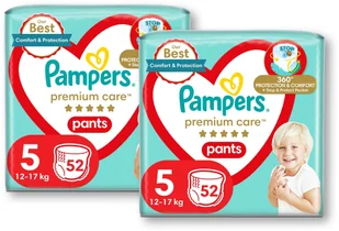 Pampers Pieluchomajtki Pants Premium Care 5, 12-17 kg, 104 szt. - Pieluchy - miniaturka - grafika 1