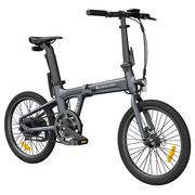 Rowery elektryczne - Składany miejski rower elektryczny ADO A20 Air, silnik 250W, bateria Samsung 10Ah, moment obrotowy 37Nm, pas węglowy - szary - miniaturka - grafika 1