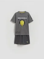 Skarpetki dla dzieci - Reserved - Bawełniana piżama SmileyWorld® - szary - miniaturka - grafika 1