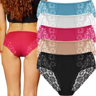 Majtki damskie - ﻿5-PAK Majtki Damskie Bawełniane Figi Seksowne - miniaturka - grafika 1