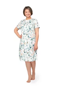 KOSZULA NOCNA DAMSKA M KRÓTKI RĘKAW BAWEŁNIANA LUŹNA ROZPINANA TURKUSOWA - Bielizna nocna KOSZULA NOCNA DAMSKA M KRÓTKI RĘKAW BAWEŁNIANA LUŹNA ROZPINANA TURKUSOWA - Bielizna nocna - miniaturka - grafika 1