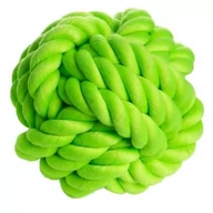 Zabawki dla psów - Zabawka dla Psa Piłka ze sznura 10cm zielona - miniaturka - grafika 1