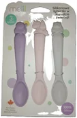 Sztućce dla dzieci - ŁYŻECZKI SILIKONOWE W KSZTAŁCIE ZWIERZĄT PASTELOWE DLA DZIECI MELII S482 - miniaturka - grafika 1