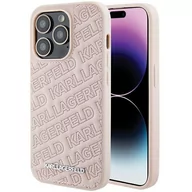 Etui i futerały do telefonów - Etui Karl Lagerfeld KLHCP15LPQKPMP iPhone 15 Pro różowy/pink hardcase Quilted K Pattern - miniaturka - grafika 1
