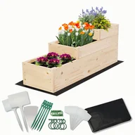 Szklarnie ogrodowe - Skrzynia na warzywa warzywniak grządka drewniany 30x90 ZESTAW EKO / Wamar-Sosenka - miniaturka - grafika 1