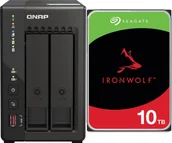 Serwery plików NAS i macierze dyskowe - Serwer plików Qnap TS-253E-8G + Seagate IronWolf 10TB ST10000VN000 - miniaturka - grafika 1