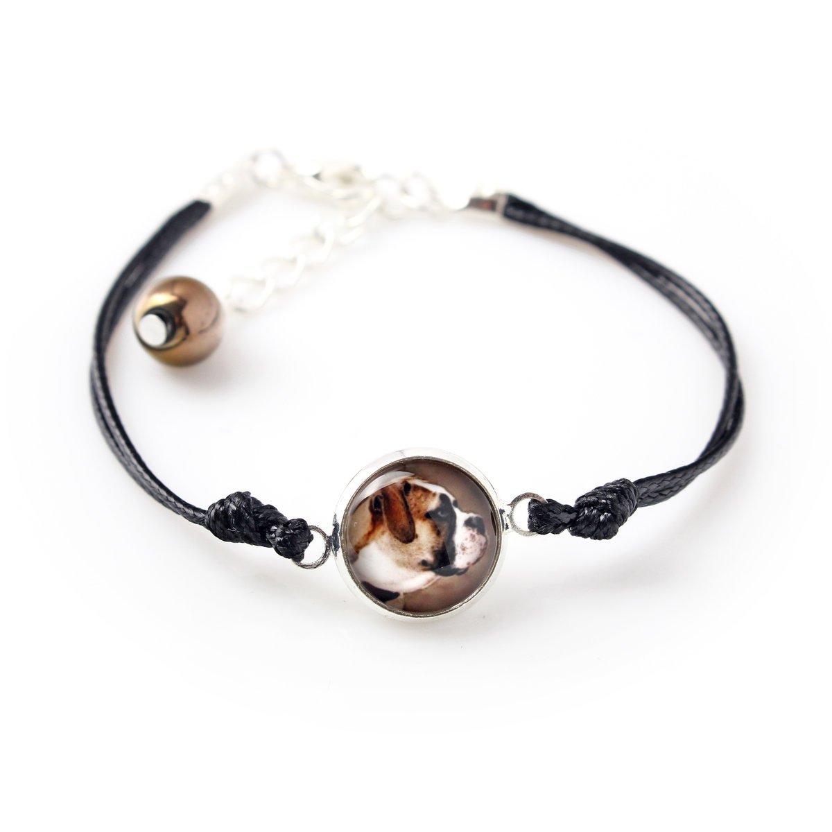 Buldog amerykański - bransoletka z twoim zdjęciem handmade, wyjątkowa biżuteria marki Art-Dog