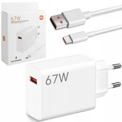 Ładowarki do telefonów - Szybka Ładowarka sieciowa Xiaomi , USB typ C do Xiaomi 6200 mA biały 67W - miniaturka - grafika 1