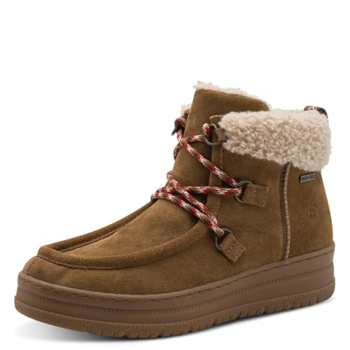 TAMARIS Damskie buty Comfort WL Lace Boot Duo-tex śniegowce, cappuccino, 41 EU, cappuccino, 41 EU