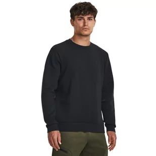 Męska bluza treningowa nierozpinana bez kaptura Under Armour UA Unstoppable Flc Crew - czarna - UNDER ARMOUR - Koszulki sportowe męskie - miniaturka - grafika 1