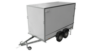 Przyczepy - Przyczepka dwuosiowa kontener BOX furgon 300 x 148 UNITRAILER PACK 3015/2 DMC 750 kg - miniaturka - grafika 1