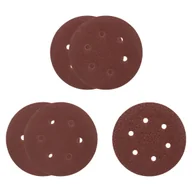 Materiały ścierne - DEXTER Krążek ścierny NA RZEP 6 OTW P40/80/120 150 mm - miniaturka - grafika 1