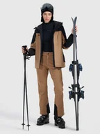 Spodnie narciarskie - 4F Spodnie narciarskie softshell membrana 10000 damskie - brązowe XXL - miniaturka - grafika 1