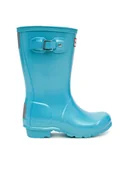 Buty dla dziewczynek - Hunter Kalosze JFT6040NEB Niebieski - miniaturka - grafika 1