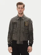 Kurtki męskie - Aeronautica Militare Kurtka skórzana 251PN5047PL00300 Szary Regular Fit - miniaturka - grafika 1