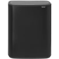 Kosze na śmieci - Brabantia Kosz na śmieci Bo Touch Bin 2 x 30 l czarny matowy 221484 - miniaturka - grafika 1