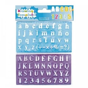 Starpak Szablon plastikowy literki cyferki - Przybory szkolne - miniaturka - grafika 1