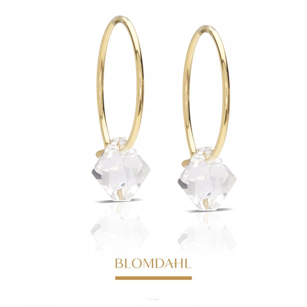 BLOMDAHL KOLCZYKI HIPOALERGICZNE Bicone Crystal 6 mm