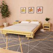 Łóżka - vidaXL Łóżko bambusowe, 140 x 200 cm, kolor naturalny - miniaturka - grafika 1