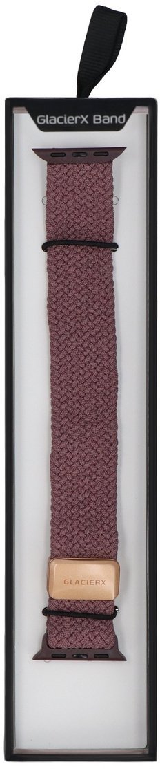 GlacierX pasek Braided Magnetic Buckle Vintage Mauve do Apple Watch 38/40/41mm Malwowy