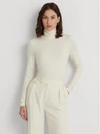 Swetry damskie - Lauren Ralph Lauren Golf 200810393004 Écru Slim Fit - miniaturka - grafika 1