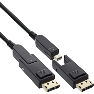 InLine 17240O kabel DisplayPort 40 m Mini DisplayPort / DisplayPort Czarny 17240O - Kable komputerowe i do monitorów - miniaturka - grafika 1