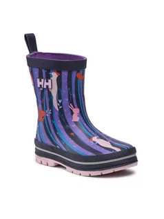 Buty dla dziewczynek - Helly Hansen Kalosze Jk Splash Print 116-73.657 Fioletowy - grafika 1