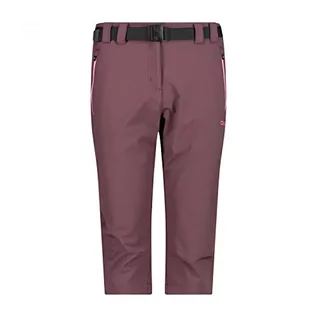 Spodnie damskie - CMP - Damskie spodnie capri, śliwkowe, D42 - grafika 1