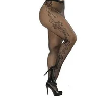 Rajstopy - Rajstopy w kwiatowe wzory - miniaturka - grafika 1