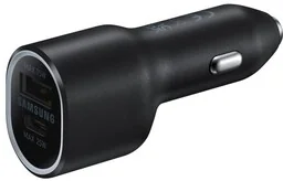 Samsung Ładowarka samochodowa EP-L4020NBEGUS USB-A 15W AFC, QC / USB-C 25W PD, czarna - Ładowarki samochodowe - miniaturka - grafika 1