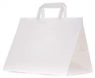 Akcesoria do pakowania - torba papierowa na wynos lunch box CATERINGOWE białe TORBY 32x22x25cm 25szt - miniaturka - grafika 1
