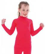 Odzież sportowa dziecięca - Bluza termoaktywna dziewczęca Junior Brubeck Thermo LS13650 malinowy - miniaturka - grafika 1