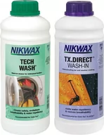 Środki do obuwia i ubrań - Nikwax Zestaw pielęgnacyjny Tech Wash / TX Direct Wash-In do odzieży 1000 ml - miniaturka - grafika 1